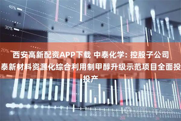 西安高新配资APP下载 中泰化学: 控股子公司中泰新材料资源化综合利用制甲醇升级示范项目全面投产