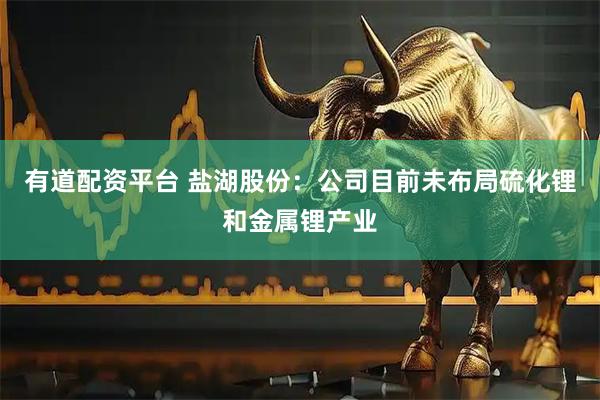 有道配资平台 盐湖股份：公司目前未布局硫化锂和金属锂产业