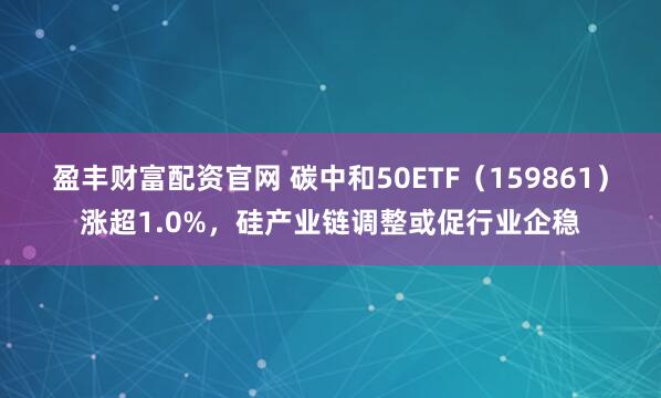 盈丰财富配资官网 碳中和50ETF（159861）涨超1.0%，硅产业链调整或促行业企稳
