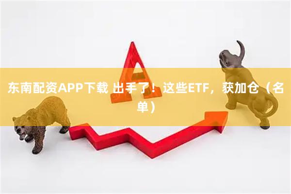 东南配资APP下载 出手了！这些ETF，获加仓（名单）